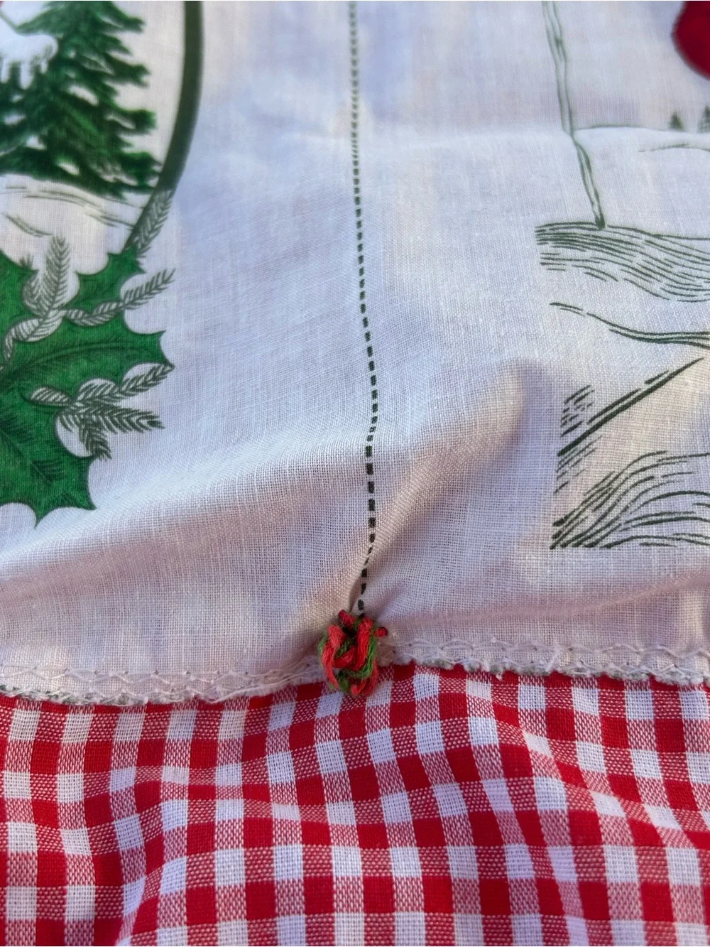 Vintage Christmas Quilt Blanket 41x47